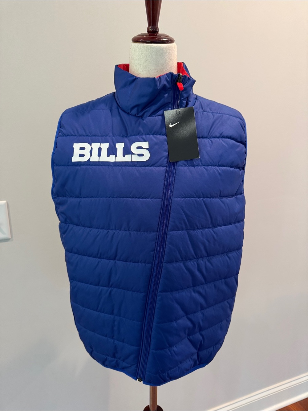Nike Reversible Women’s Royal Blue/Red Buffalo Bills Quilted Vest